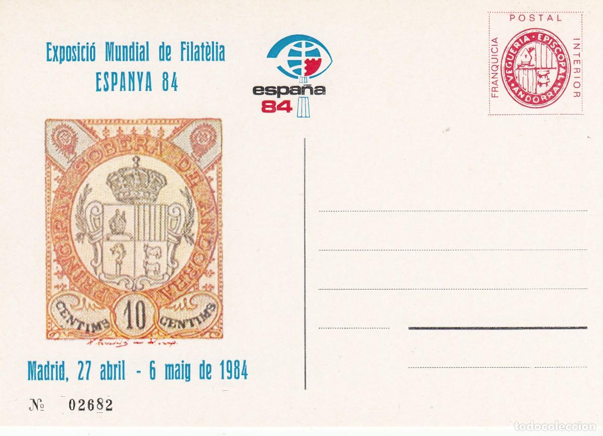 Sellos: ANDORRA - POSTAL FRANQUICIA POSTAL INTERIOR - ESPA&Ntilde;A 84