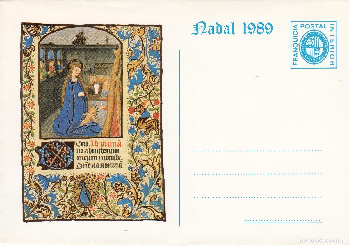 Sellos: ANDORRA - FRANQUICIA POSTAL INTERIOR - NADAL 1989