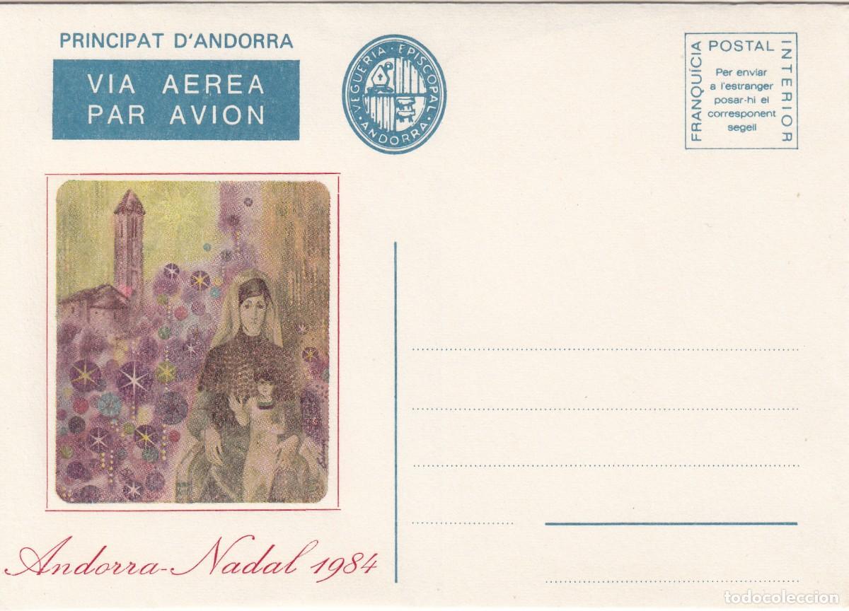 Sellos: ANDORRA - FRANQUICIA POSTAL INTERIOR VIA AEREA - NADAL 1984