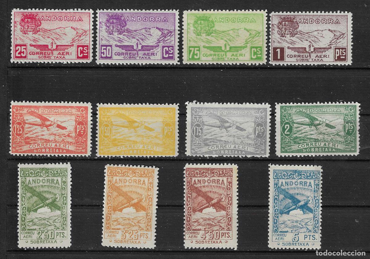 Francobolli: ANDORRA ESPA&Ntilde;OLA 1932 EDIFIL NE13/NE24** SIN FIJASELLOS