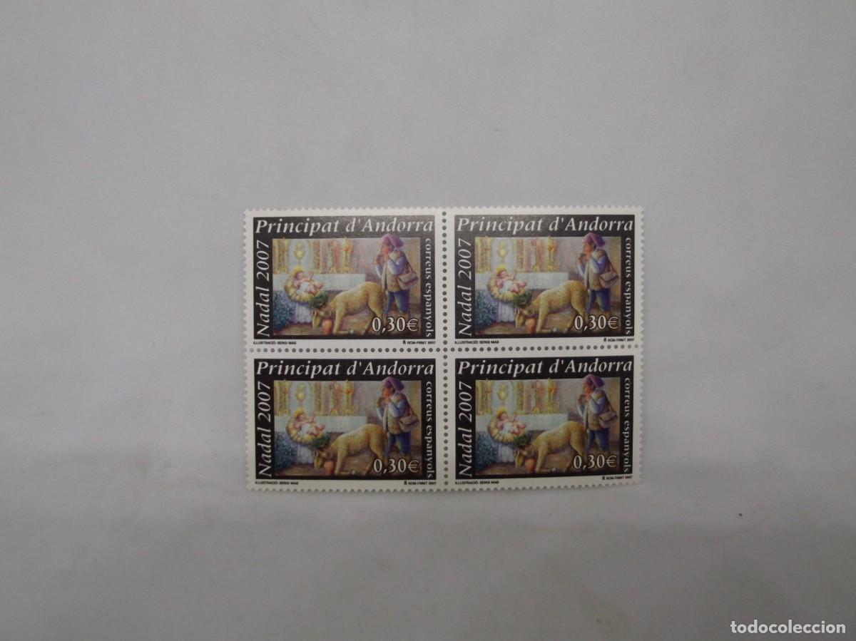 Sellos: Andorra Nadal 2007.Lote de cuatro sellos nuevos