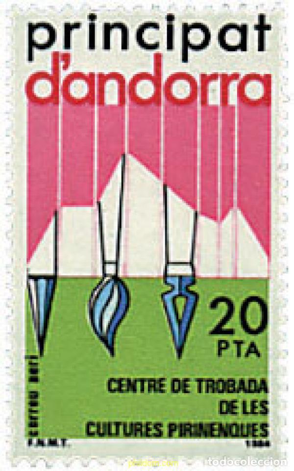 Sellos: 46169 MNH ANDORRA. Adm&oacute;n espa&ntilde;ola 1984 CENTRO DE ENCUENTRO DE CULTURAS PIRENAICAS