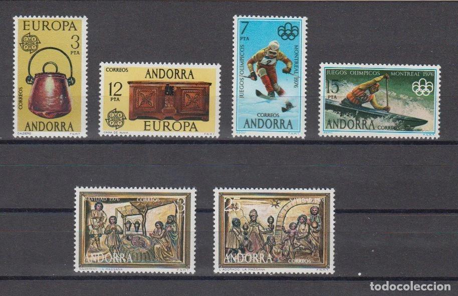 Selos: ANDORRA ESPA&Ntilde;OLA EDIFIL 102/107** NUEVOS SIN CHARNELA. A&Ntilde;O 1976 COMPLETO