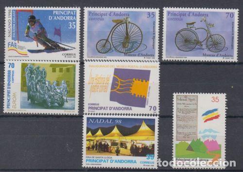 Selos: ANDORRA ESPA&Ntilde;OLA EDIFIL 261/67** NUEVOS SIN CHARNELA. A&Ntilde;O 1998 COMPLETO