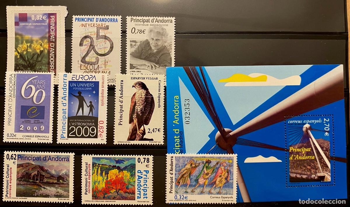 Sellos: Andorra 2009 a&ntilde;o completo 362-371 MNH