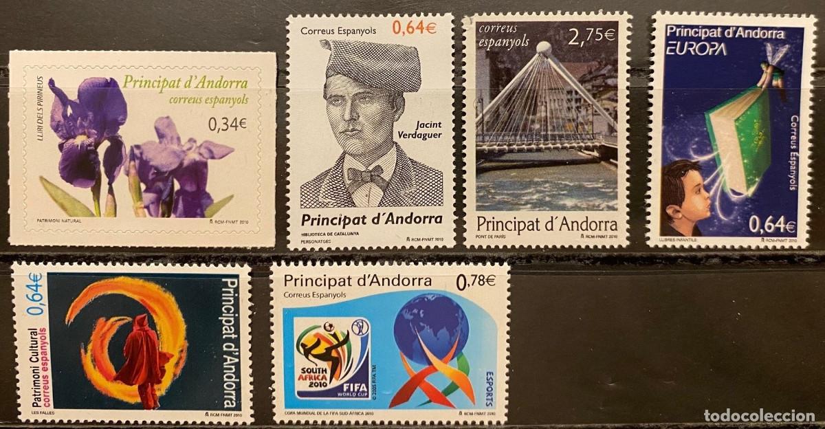 Sellos: Andorra 2010 a&ntilde;o incompleto 372-377 MNH