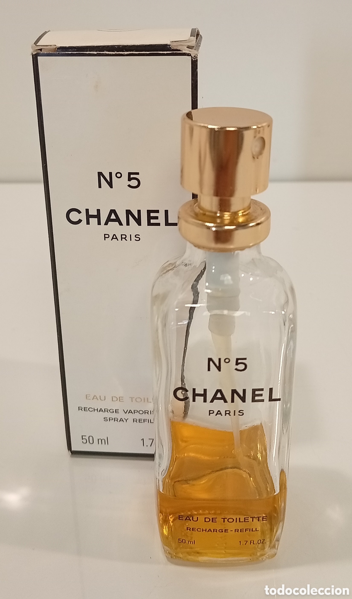 Sellos: .COLONIA CHANEL N&deg;5 PARIS EAU DE TOILETTE FRANCO 50ML