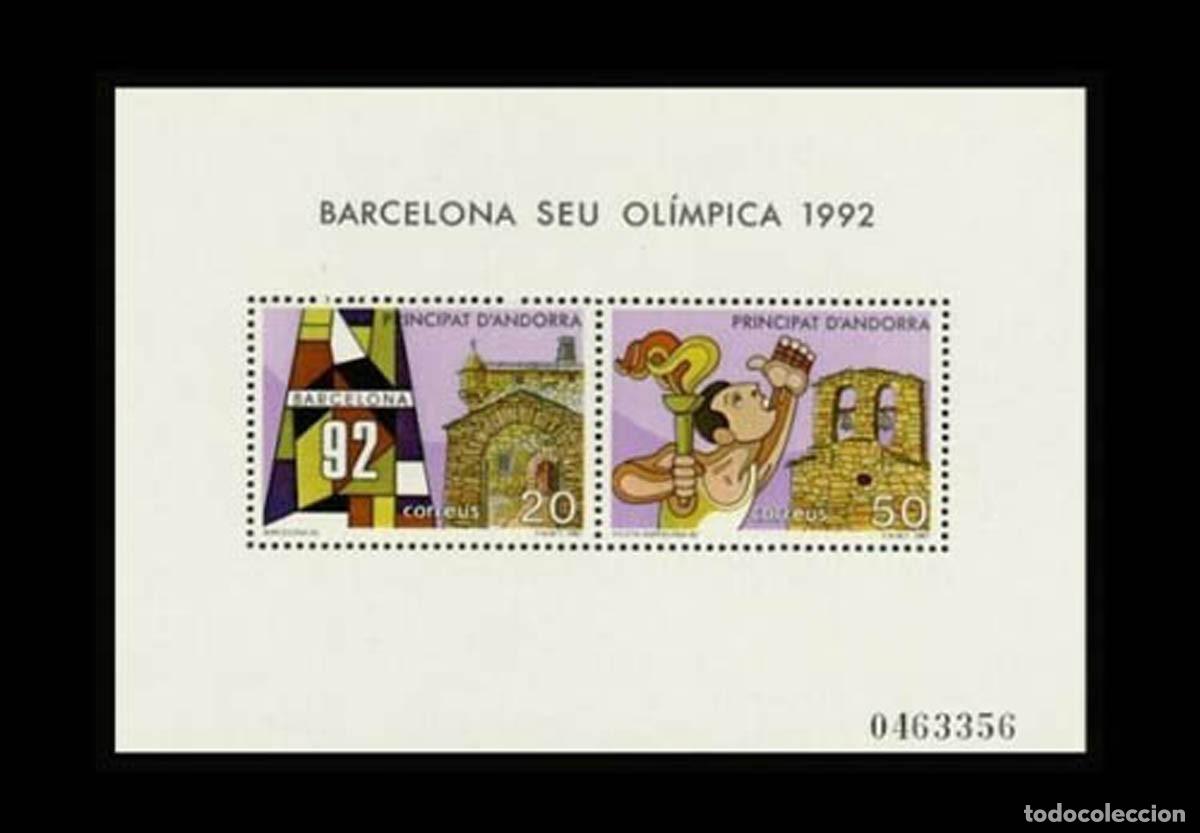 Sellos: Andorra 1987, Juegos Ol&iacute;mpicos de Barcelona 1992