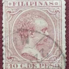Sellos: FILIPINAS. 1891-93, ALFONSO XIII. 10 CTS. CARMÍN CLARO (Nº 99 EDIFIL).. Lote 142806678