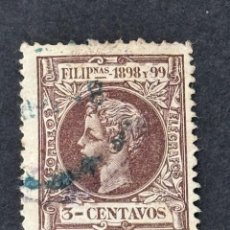Sellos: FILIPINAS, ALFONSO XIII, 1898, EDIFIL 133, USADO