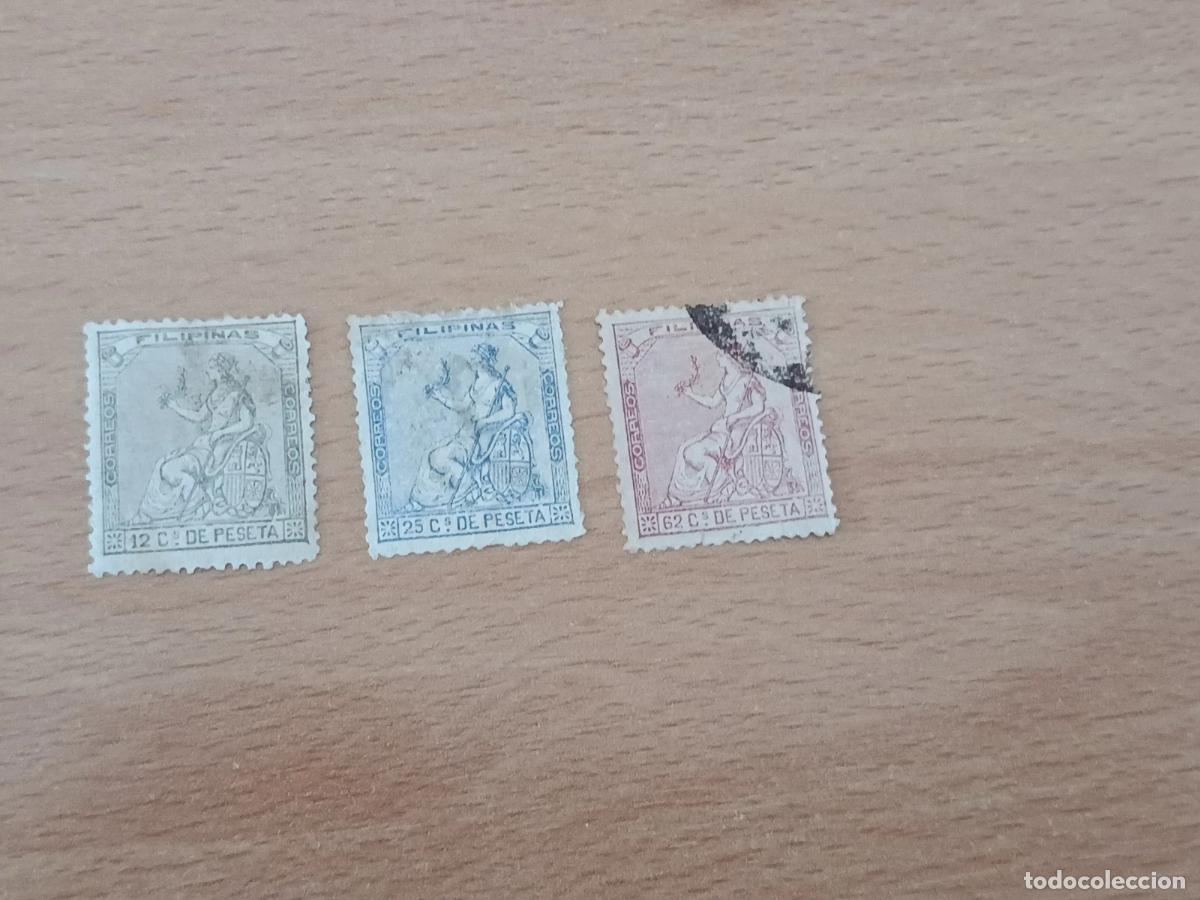 Sellos: Sellos Filipinas Colonia espa&ntilde;ola, 1874, Edifil 30/32.