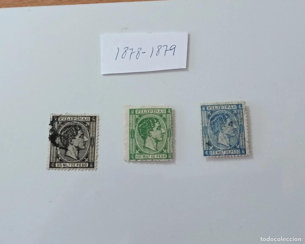 Sellos: Sellos Filipinas espa&ntilde;ola 1878-79. Edifil 41, 46 y 47