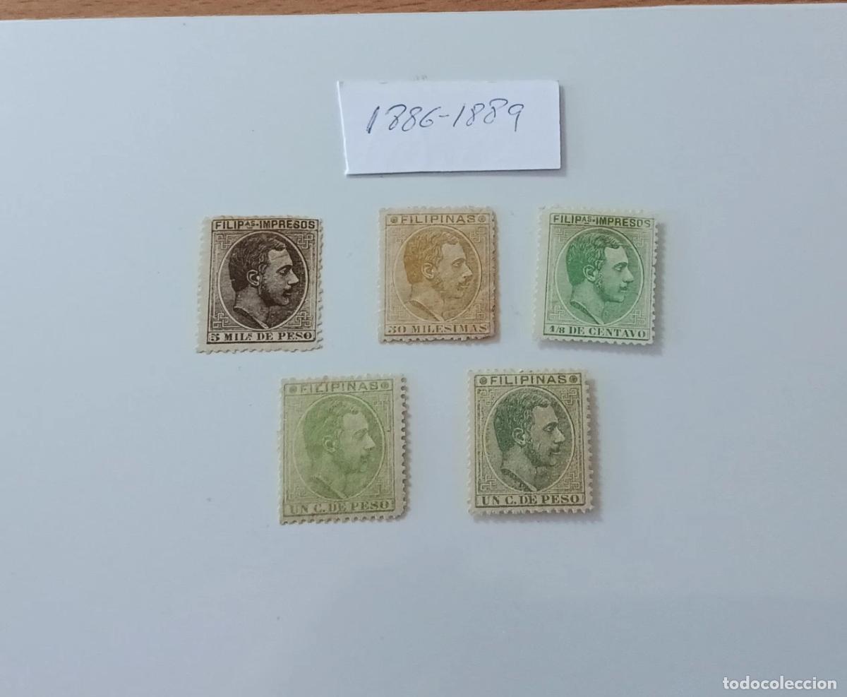 Sellos: Sellos Filipinas Espa&ntilde;ola 1886-89. Edifil 69, 70, 71 , 72 y 73.