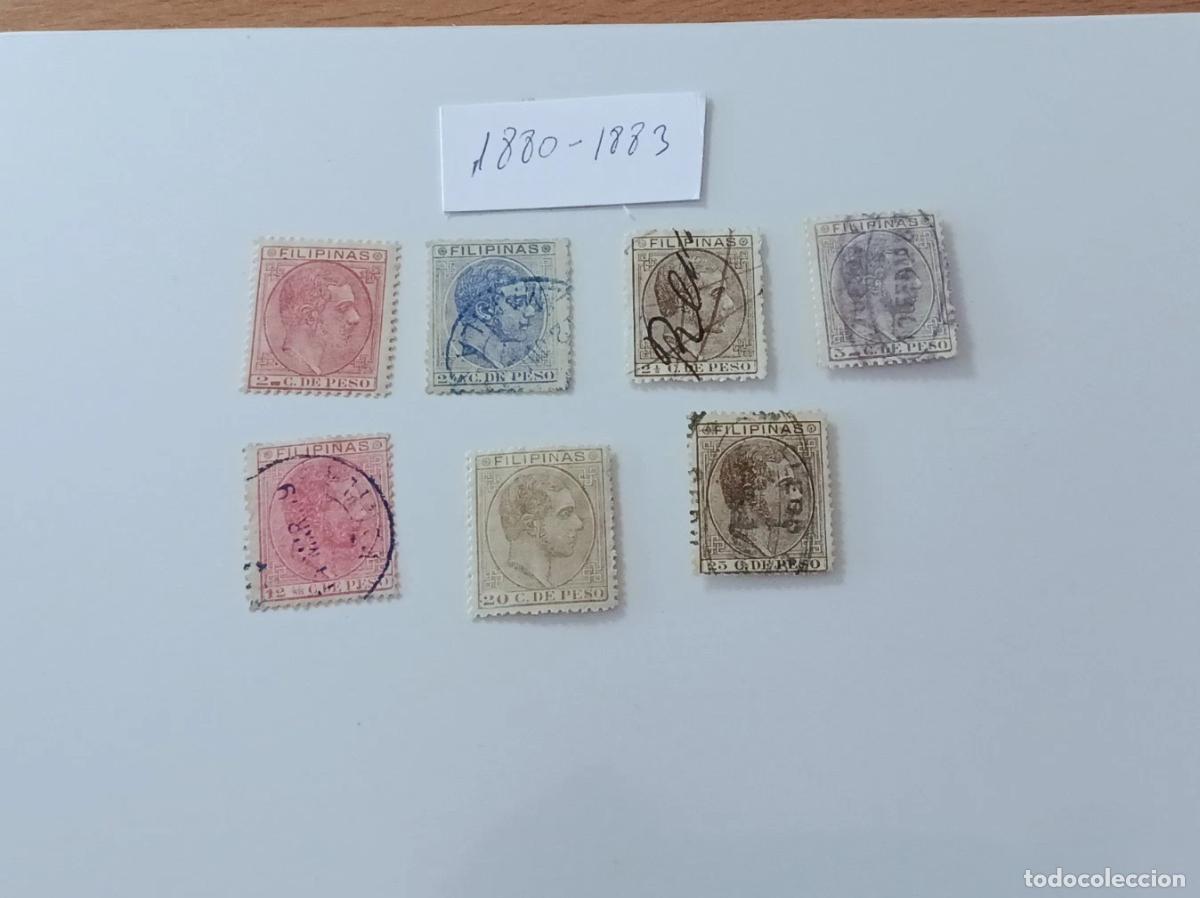 Sellos: Sellos Filipinas espa&ntilde;ola 1880-83. Edifil 57, 58, 59A, 60, 64, 65 y 66.