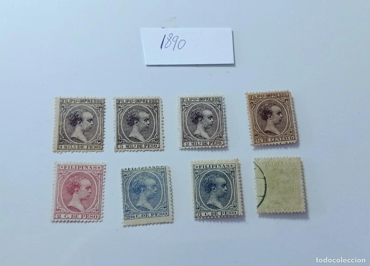 Sellos: Sellos Filipinas espa&ntilde;ola 1890, Edifil 76/83