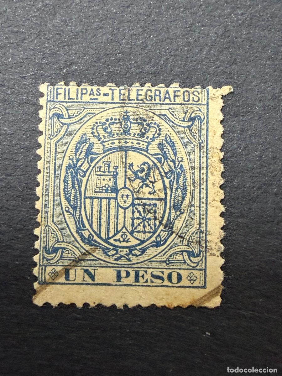 Sellos: FILIPINAS, 1896. EDIFIL 66. TEL&Eacute;GRAFOS. USADO