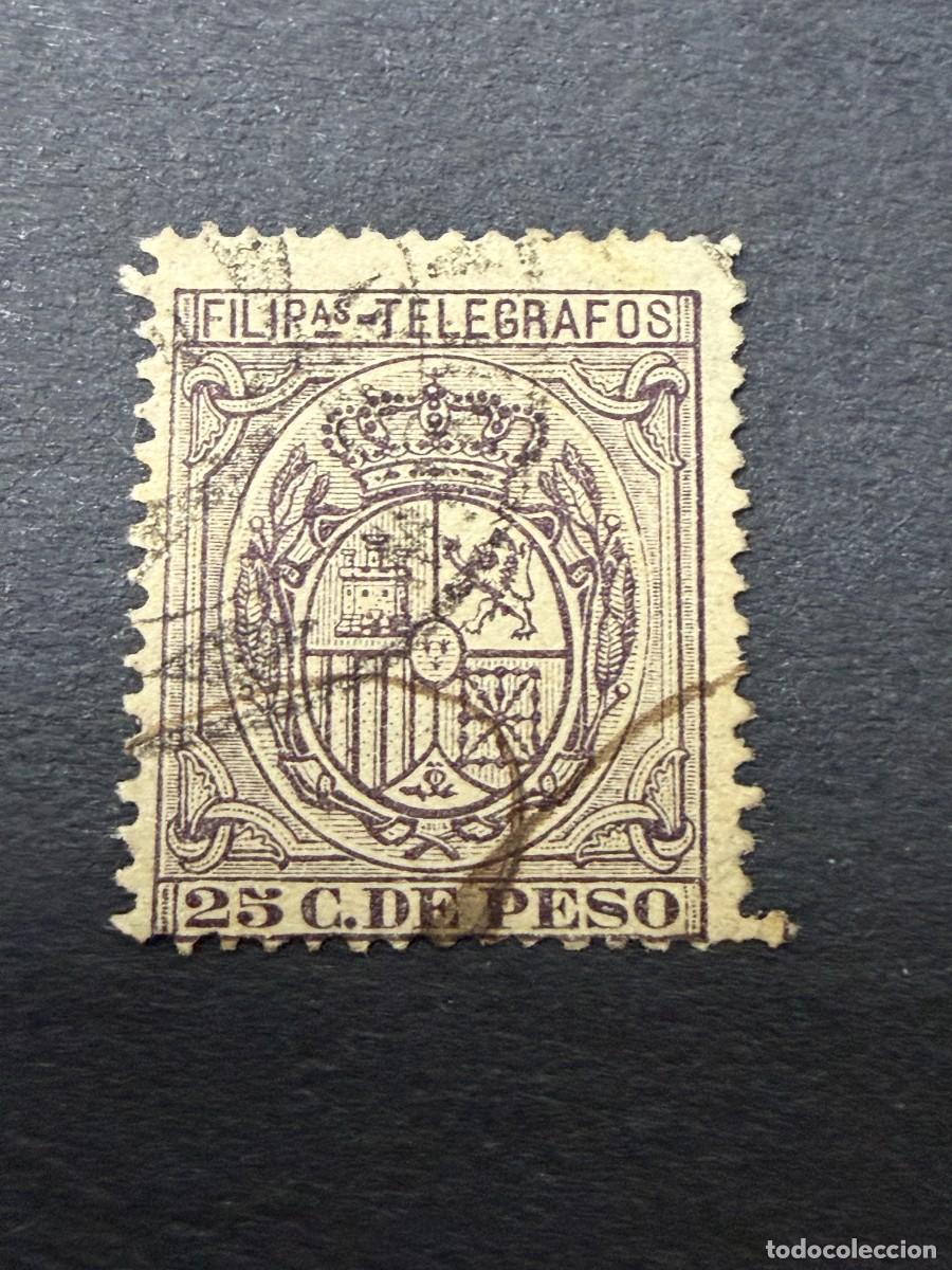 Sellos: FILIPINAS, 1890. EDIFIL 31. TEL&Eacute;GRAFOS. USADO