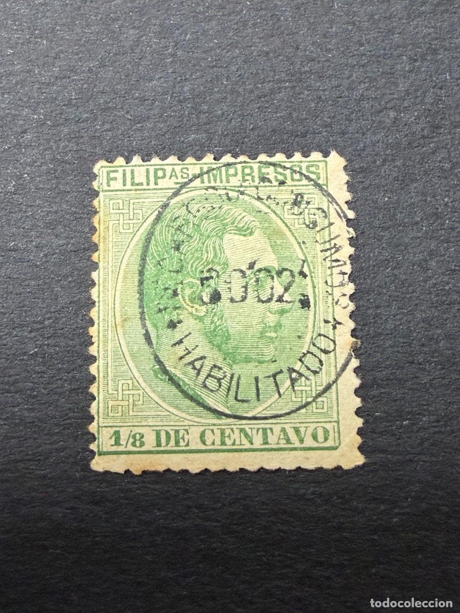 Sellos: FILIPINAS, 1890. EDIFIL 70. REY ALFONSO II HABILITADO. CON CHARNELA