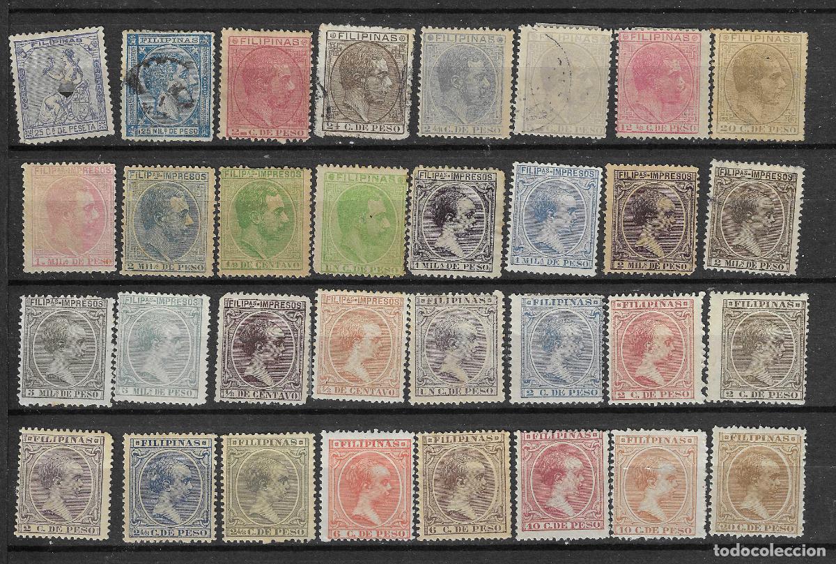 Sellos: FILIPINAS LOTE DE 32 SELLOS DIFERENTES