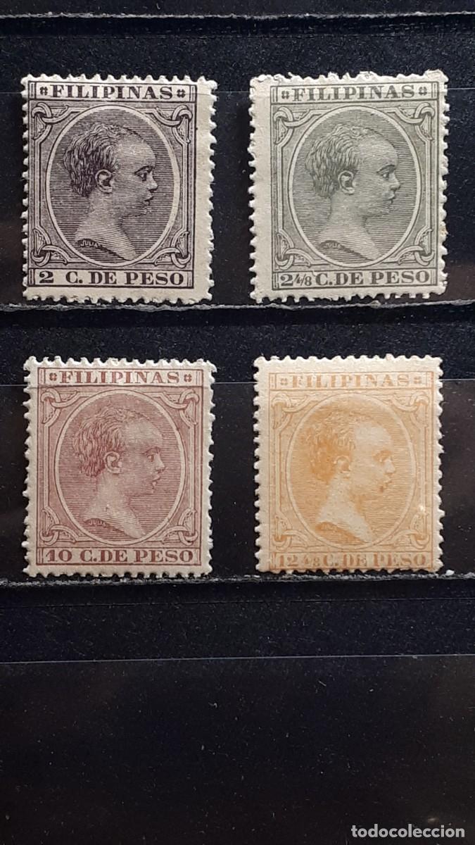 Sellos: FILIPINAS. A&Ntilde;O 1891. *. EDIFIL 93/4, 99/100.