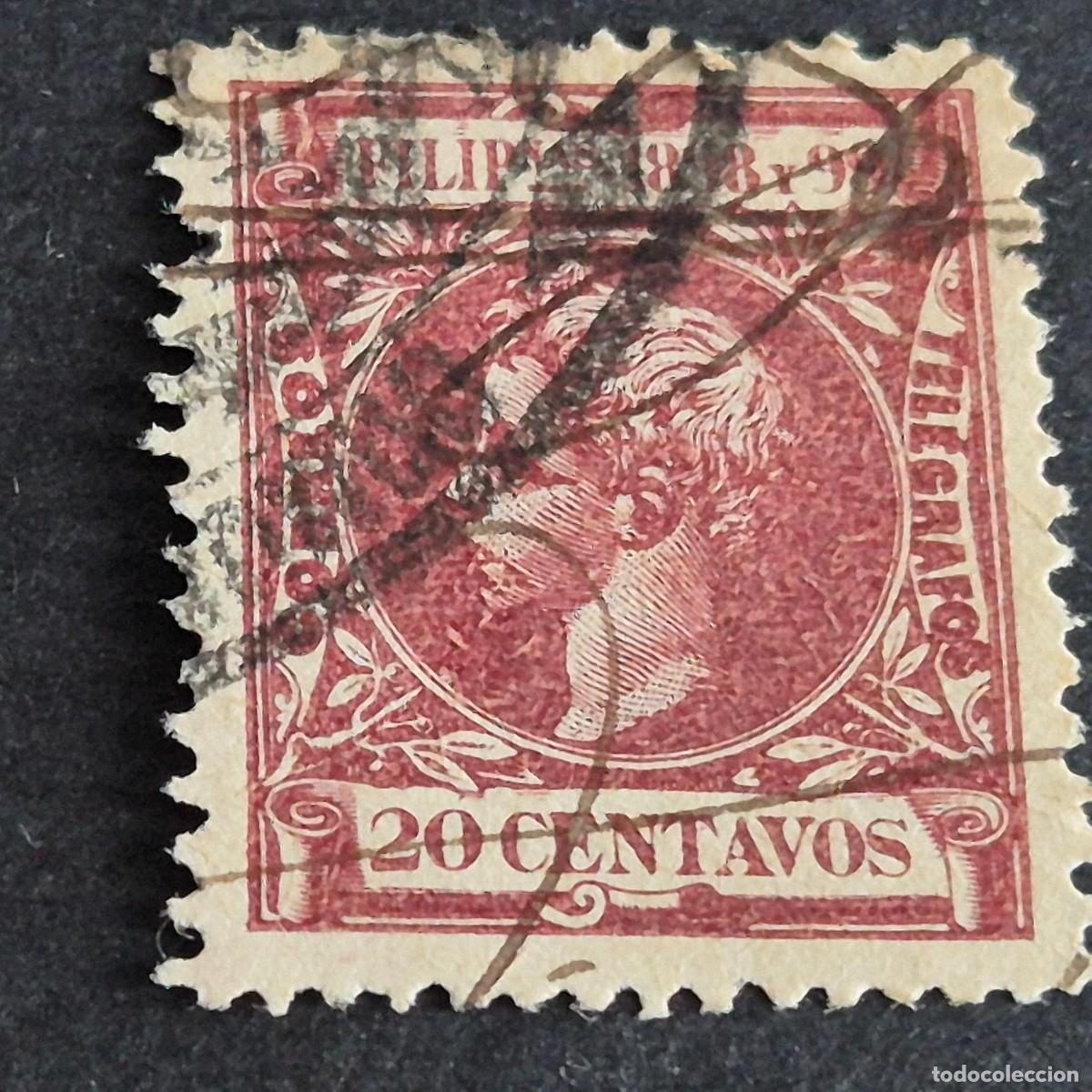 Sellos: ESPA&Ntilde;A, FILIPINAS, 1898, ALFONSO XIII, EDIFIL 145, USADO, (LOTE AR)