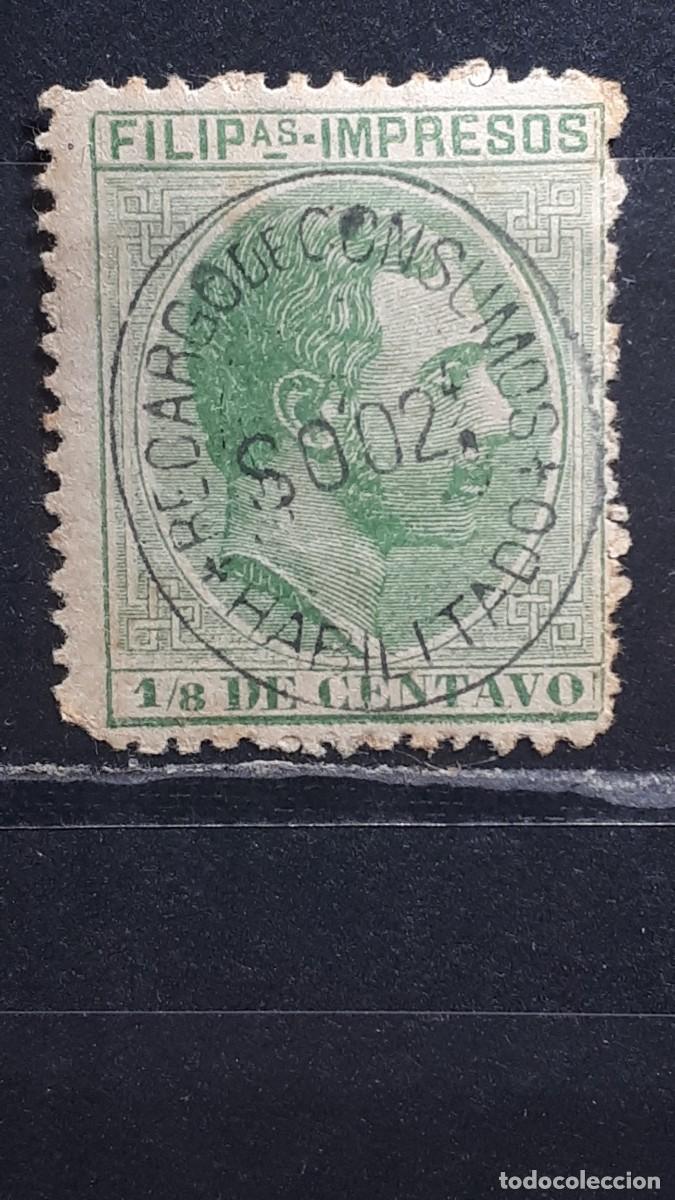 Sellos: FILIPINAS. a&ntilde;o 1886. *. EDIFIL 70 Habilitado.