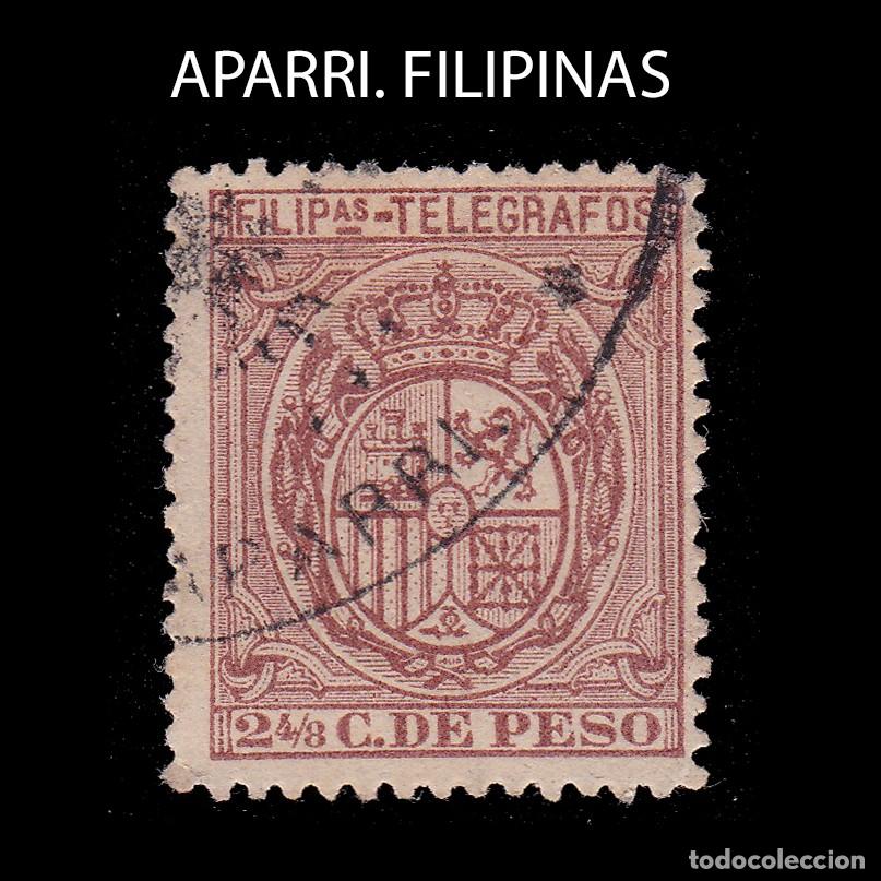 Sellos: Filipinas.Tel&eacute;grafos. Espa&ntilde;a. 1894-5. 2,48 ct. Edifil 36. Matasello APARRI. LUZ&Oacute;N.