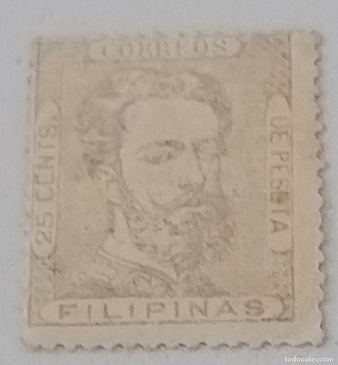 Sellos: Sello excolonias espa&ntilde;ola Filipinas 1872, Edifil 27, Amadeo I