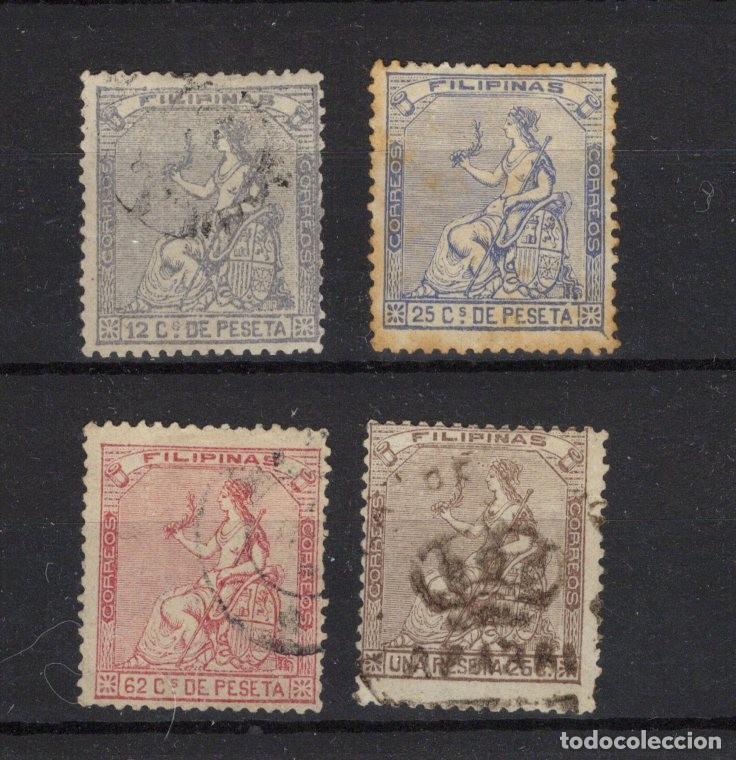 Sellos: Sellos dependencias espa&ntilde;olas FILIPINAS a&ntilde;o 1874 EDIFIL 30/33&ordm; v.c. 155 &euro;