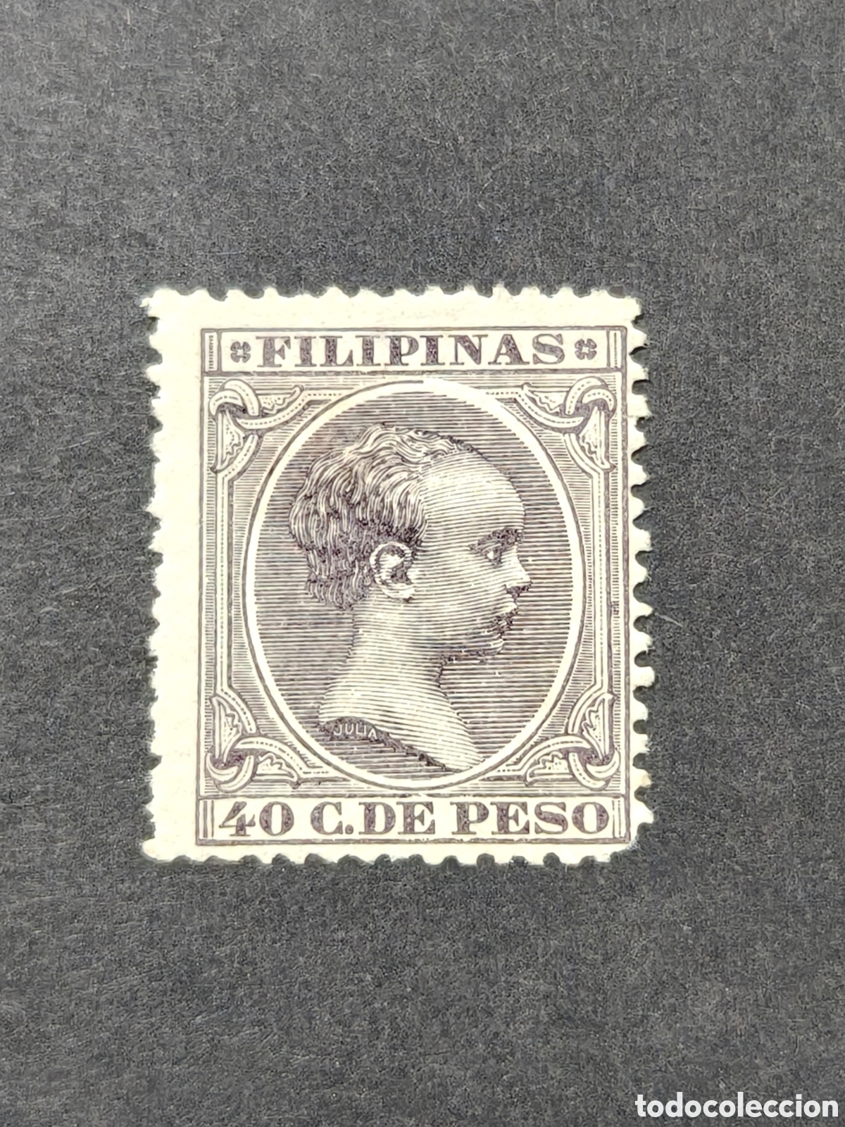 Sellos: Espa&ntilde;a Filipinas sellos Clasicos colonias edifil 129 a&ntilde;o 1896 sellos nuevos* punta justa