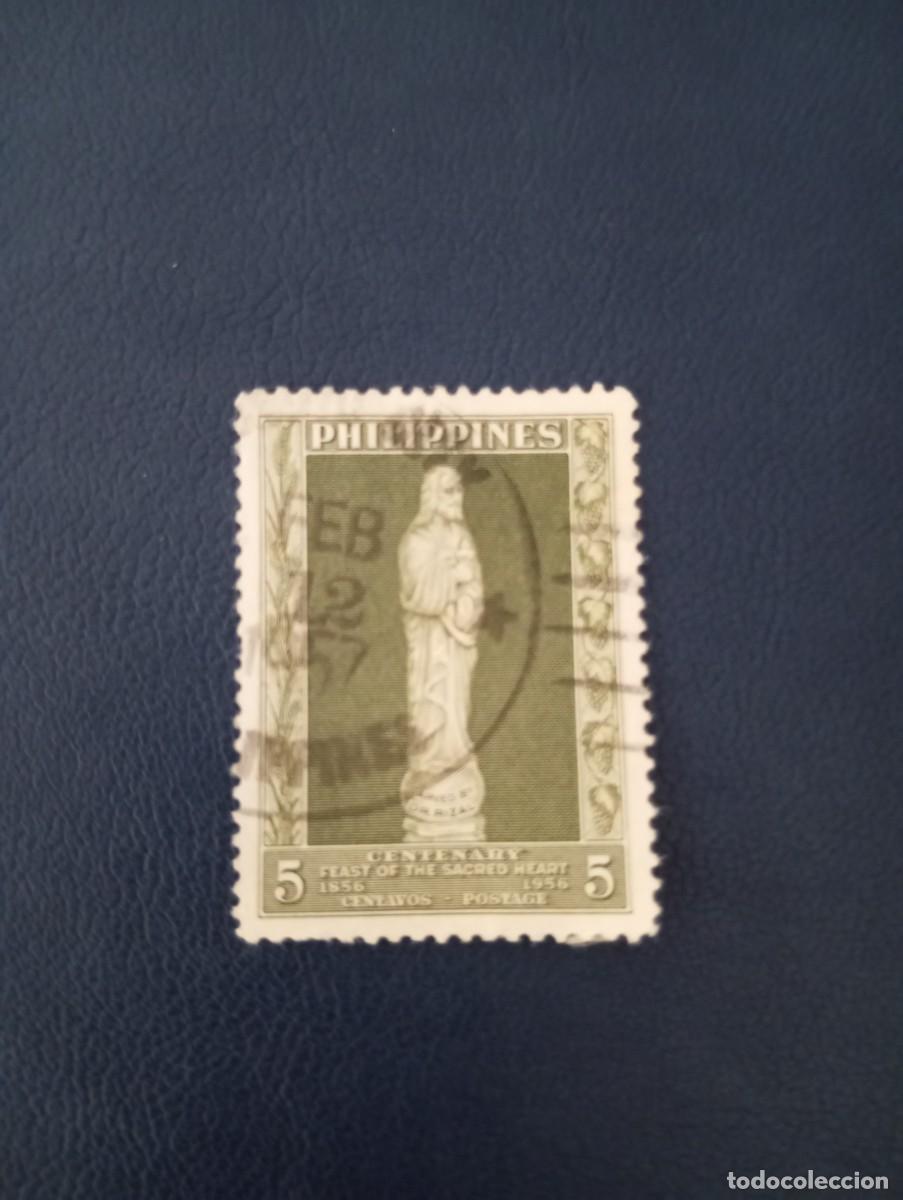 Sellos: FILIPINAS, 1956, SAGRADO CORAZ&Oacute;N