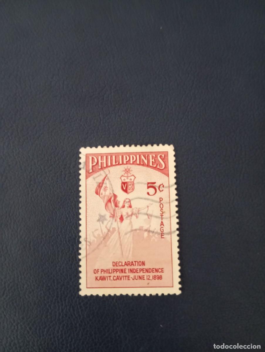 Sellos: FILIPINAS, 1954, LIBERTAD CON BANDERA