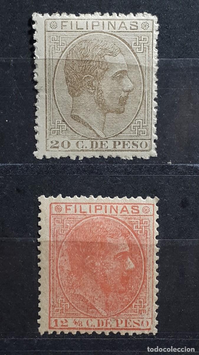 Sellos: FILIPINAS. A&Ntilde;O 1880. *. EDIFIL 64/5