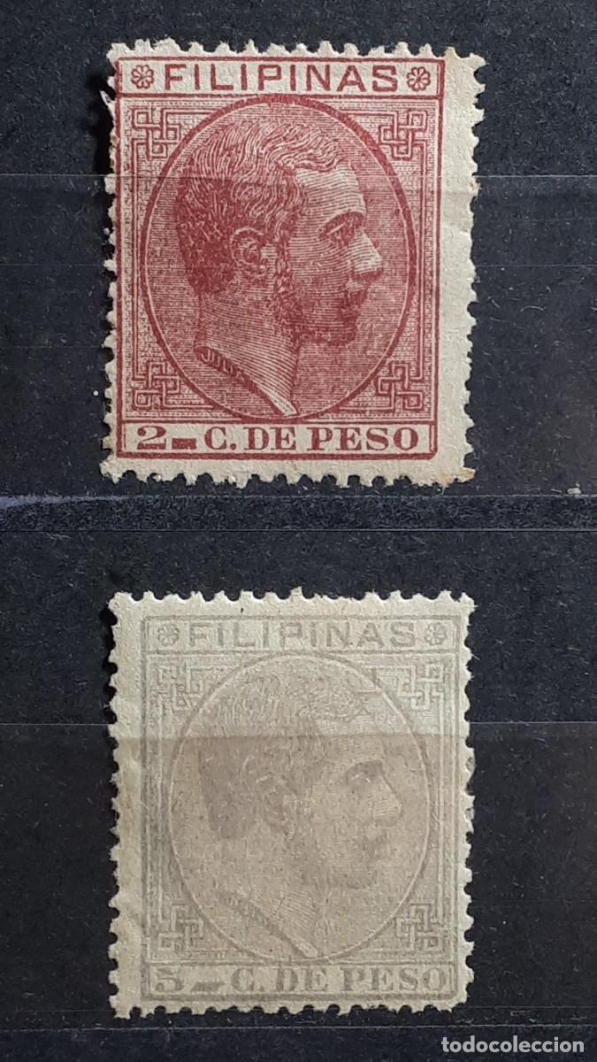Sellos: FILIPINAS. A&Ntilde;O 1880. *. EDIFIL 57, 60