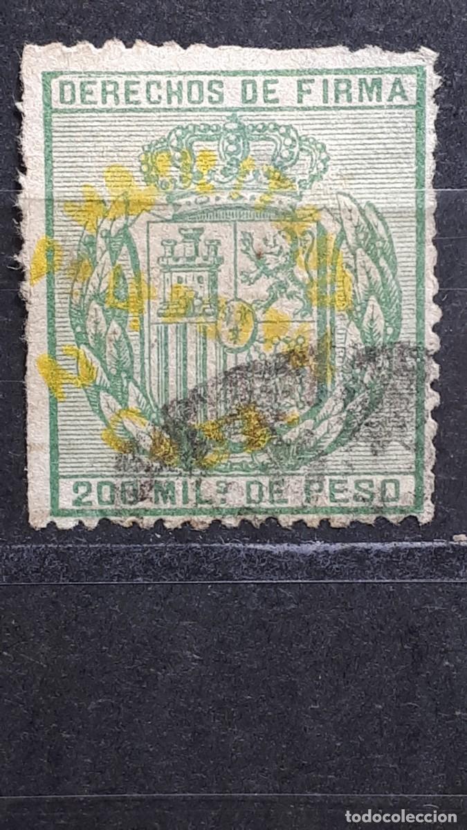 Sellos: FILIPINAS. A&Ntilde;O 1888-9. &deg;. Fiscal Yvert 77