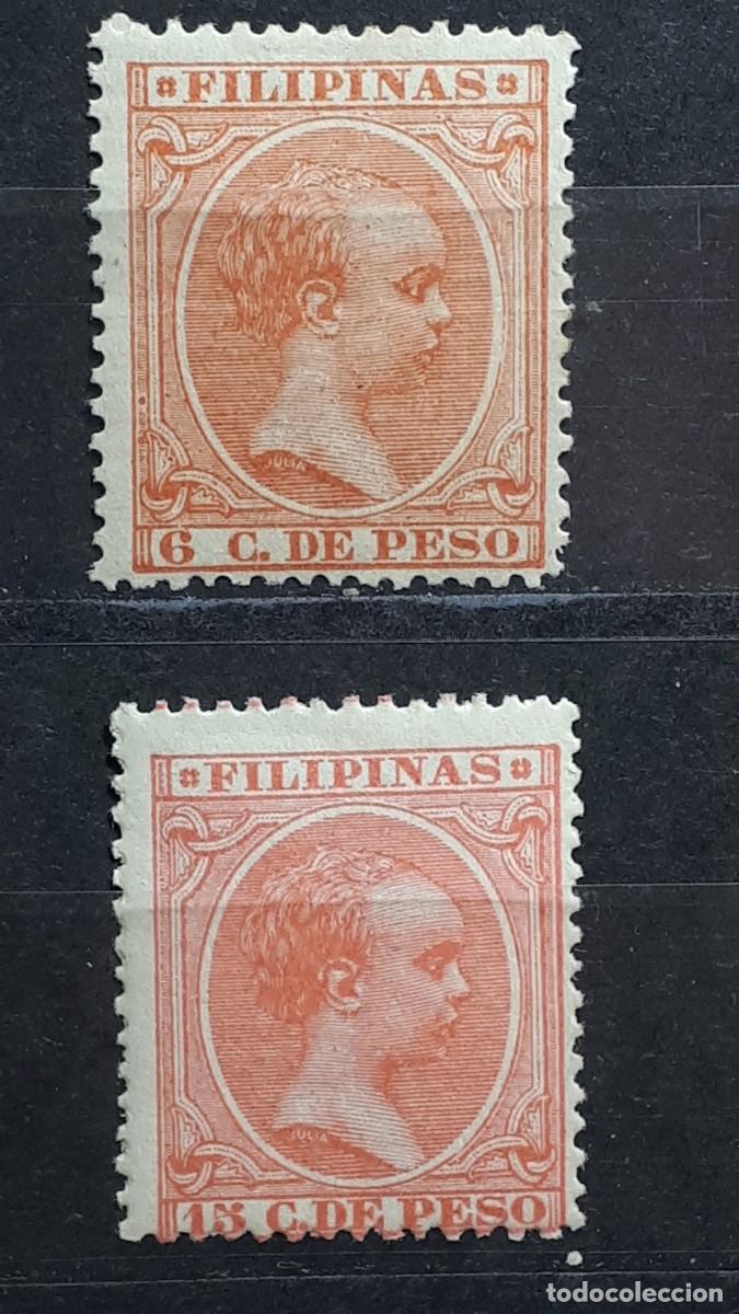 Sellos: FILIPINAS. A&Ntilde;O 1894. *. Edifil 112, 115