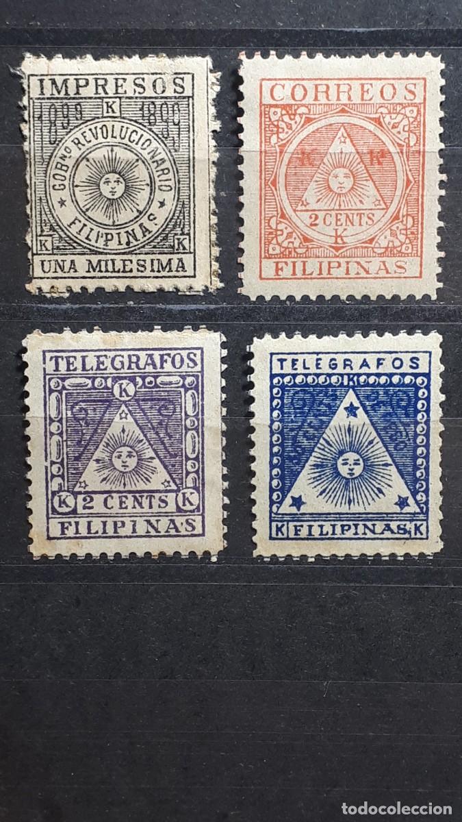 Sellos: FILIPINAS. A&Ntilde;O 1899. *. YVERT Telegrafos 1/2, 5/6