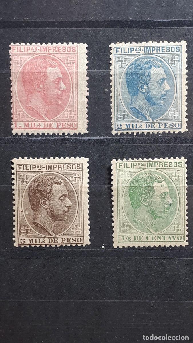 Sellos: FILIPINAS. A&Ntilde;O 1886. *. EDIFIL 67/70