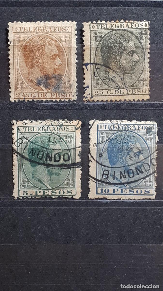 Sellos: FILIPINAS. A&Ntilde;O 1886-8. &deg;. EDIFIL 11, 17, 22,23