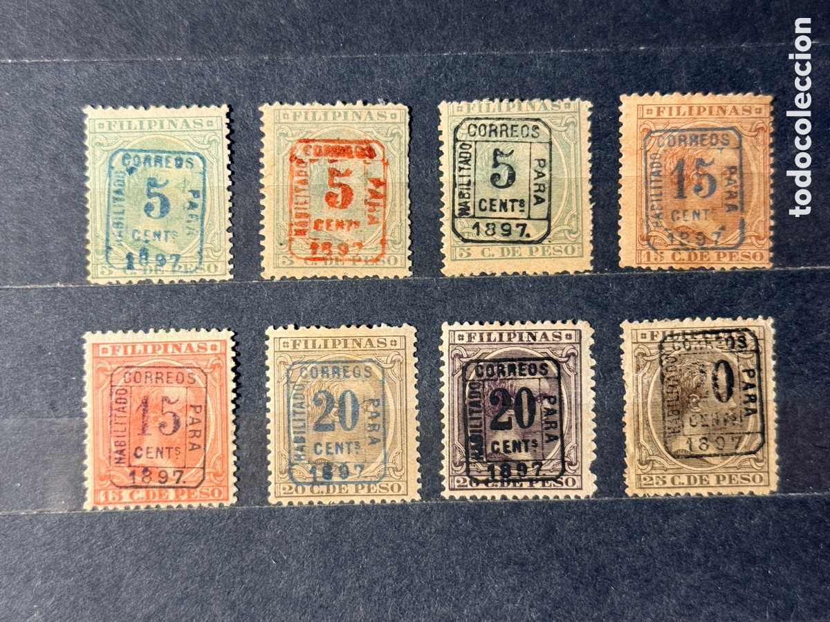 Sellos: Espa&ntilde;a. 1898. Alfonso XIII. Filipinas. Edifil 130B/130J. Nuevos *