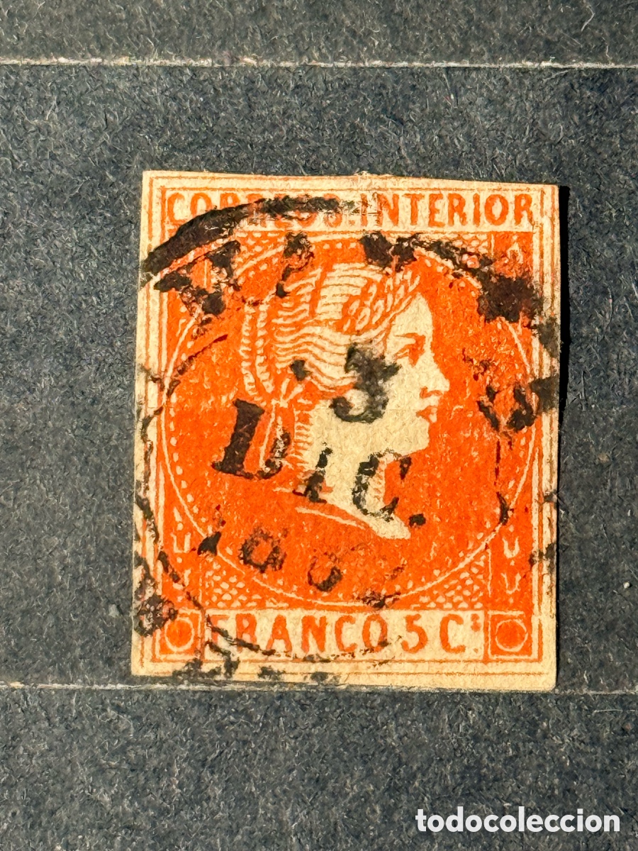 Sellos: Espa&ntilde;a. 1861. Isabel II. Filipinas. Edifil 9. Usado.