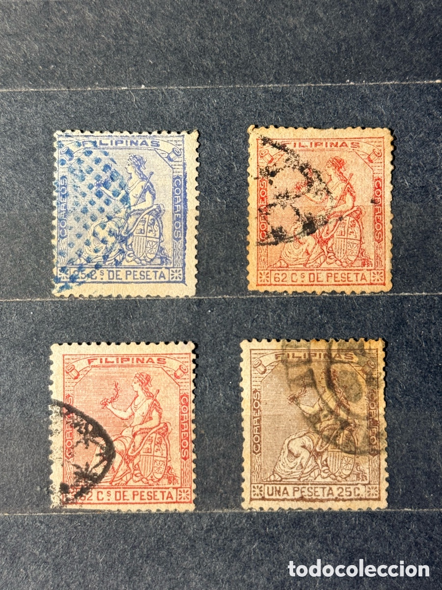 Sellos: Espa&ntilde;a. 1874. Gobierno Provisional. Filipinas. Edifil 31//33. Usados