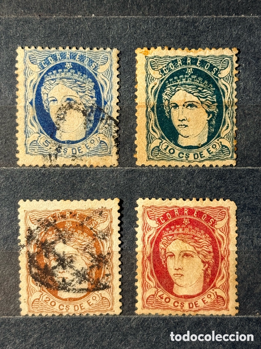 Sellos: Espa&ntilde;a. 1871. Gobierno Provisional. Filipinas. Edifil 21/24. Usados / nuevo *