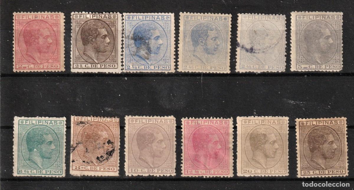 Sellos: Filipinas Espa&ntilde;olas edf n&ordm;57/66 Completa.Sellos entre nuevos y usados.1880-83