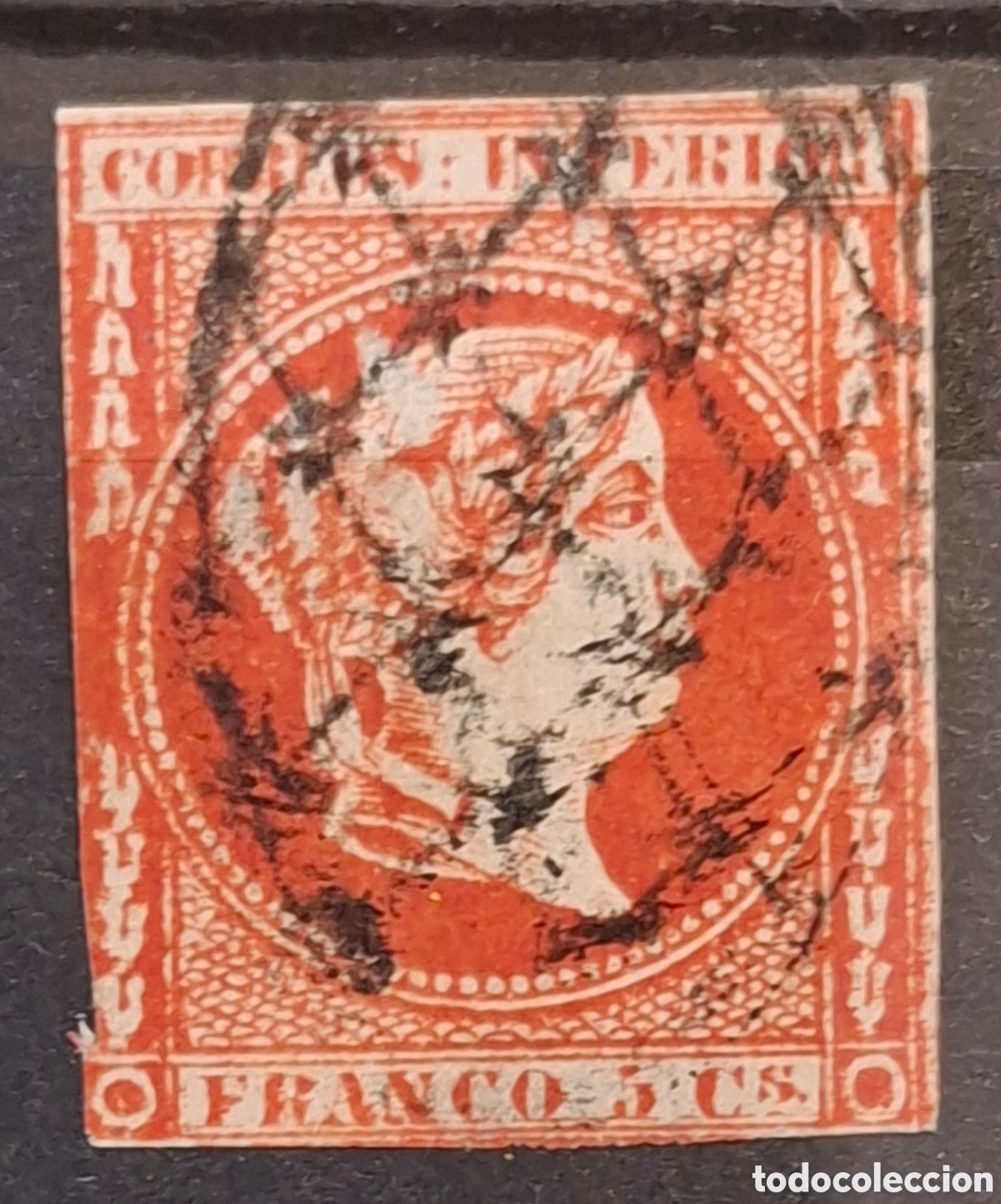 Sellos: Filipinas sello Isabel Franco 5 usado 1862