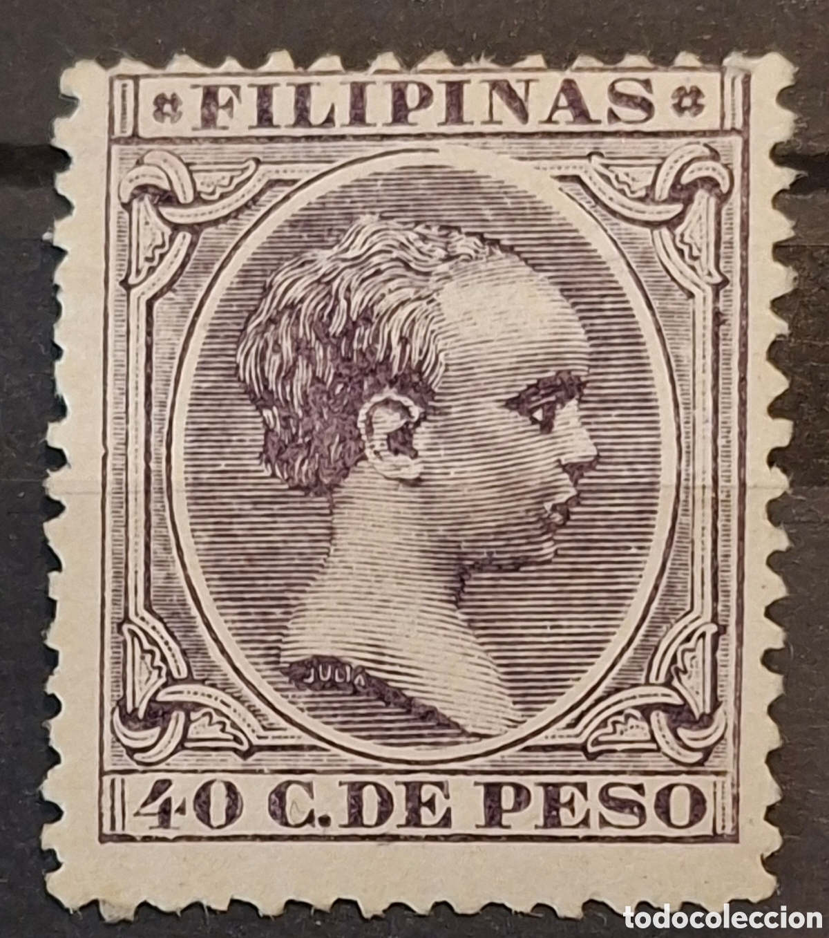 Sellos: Filipinas sello Alfonso 40c 1896 Nuevo *