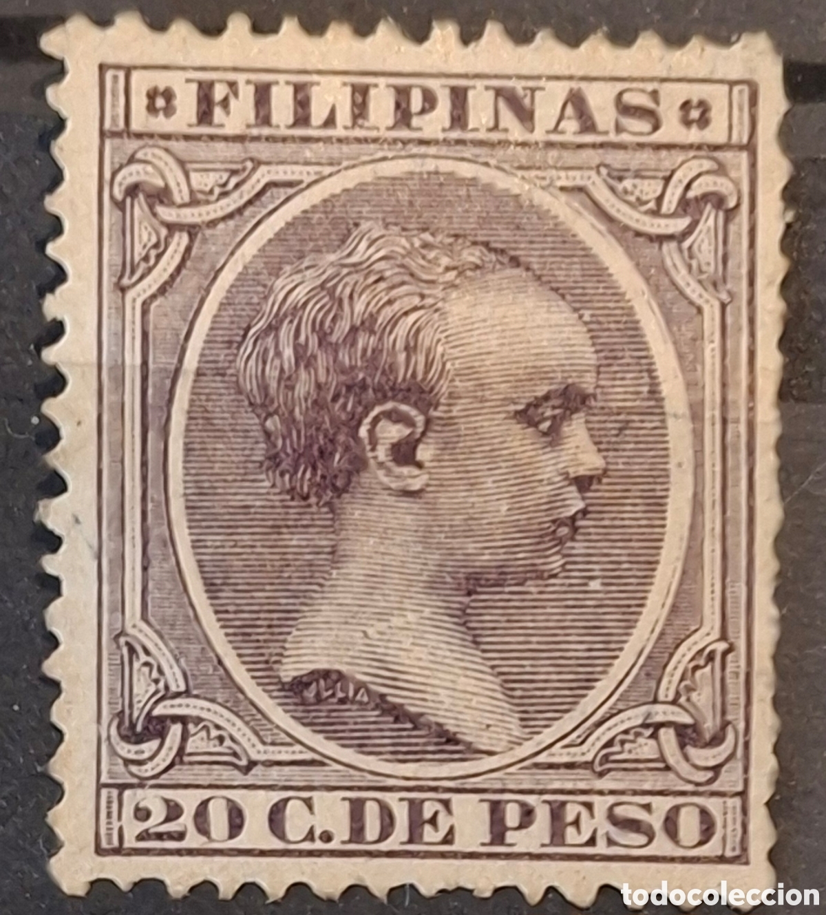 Sellos: Filipinas sello Alfonso 20c violeta Nuevo*