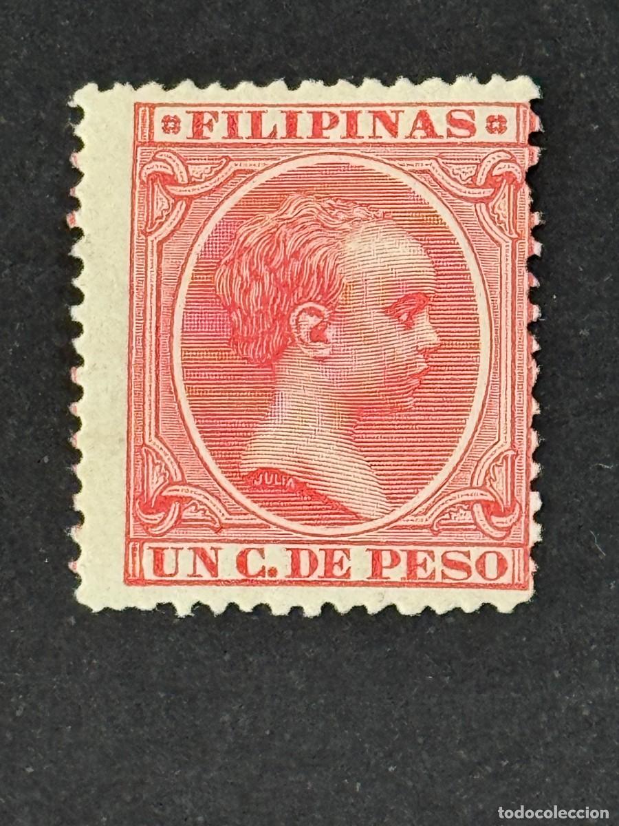 Timbres: Filipinas, Alfonso XIII, 1894, Edifil 109, nuevo con fijasellos