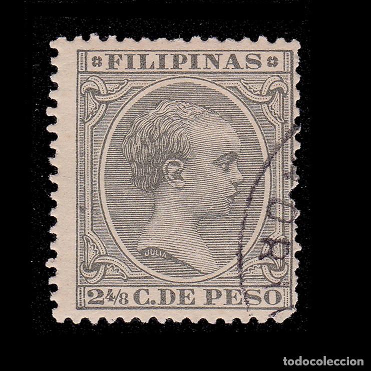 Sellos: FILIPINAS. 1891-93. Alfonso XIII. 2 4/8m Matasello. Edifil 94 + OBSEQUIO