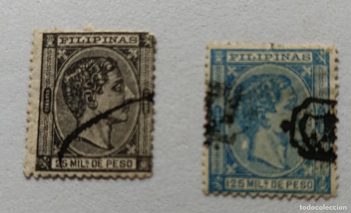 Timbres: Sellos excolonias espa&ntilde;olas Filipinas 1878-1879, edifil 41 y 47